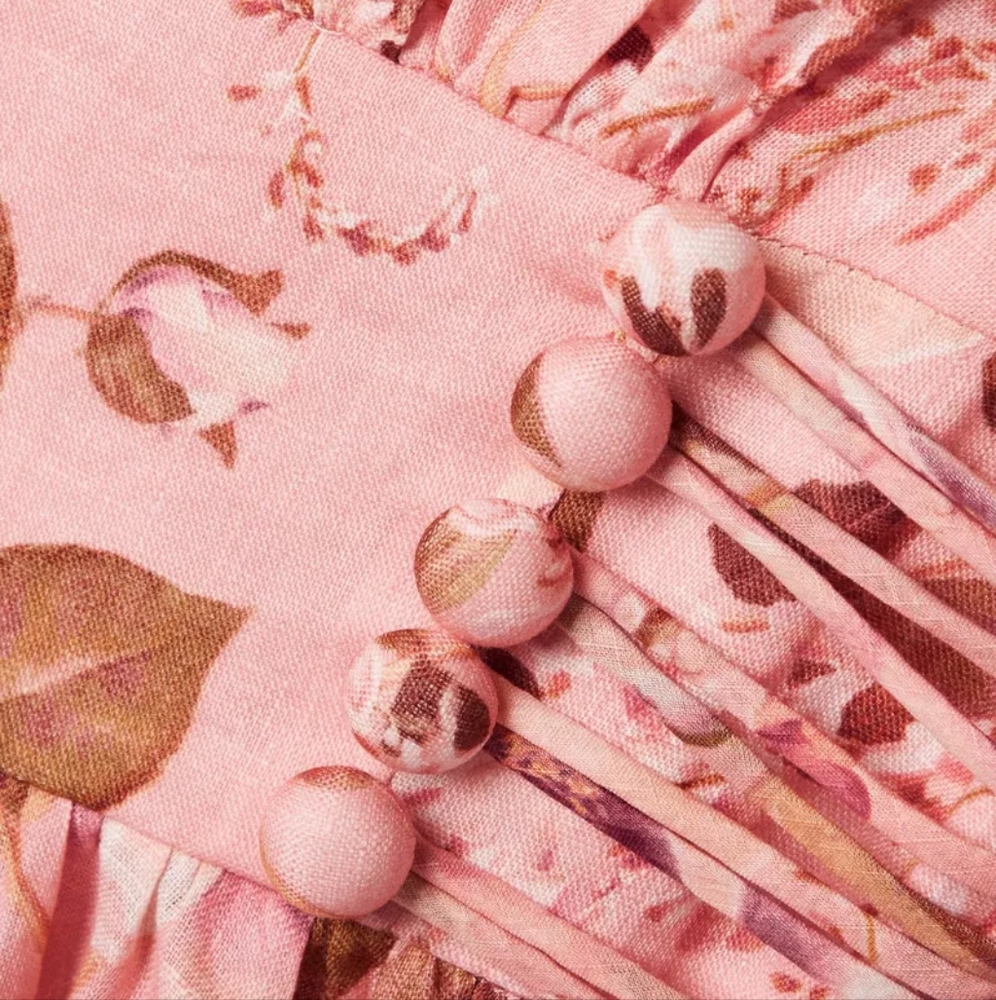 Zimmermann Rosa Linen Midi Dress - Size 0P (Exellent Condition / Worn Once) - Picture 5 of 6